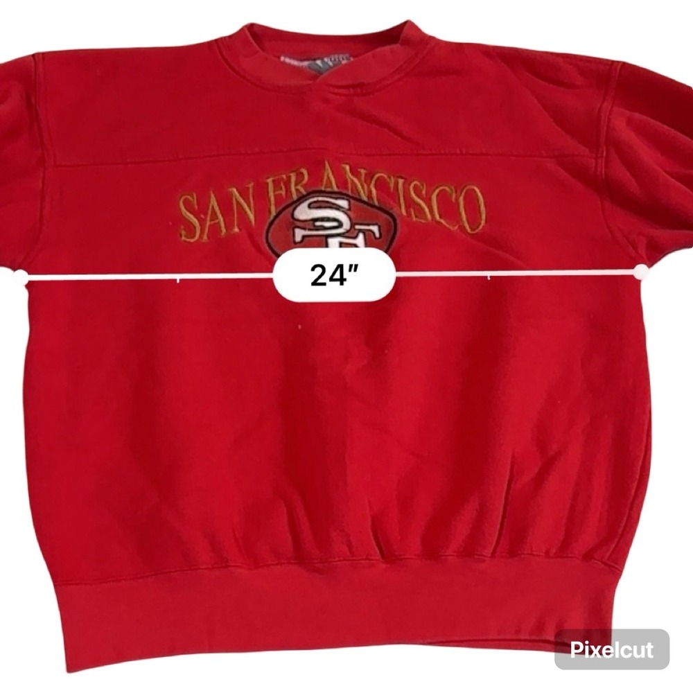 Vintage Lee Sport San Francisco 49ers Crewneck Sweatshirt Red Mens XL NFL 90s - Picture 7 of 9